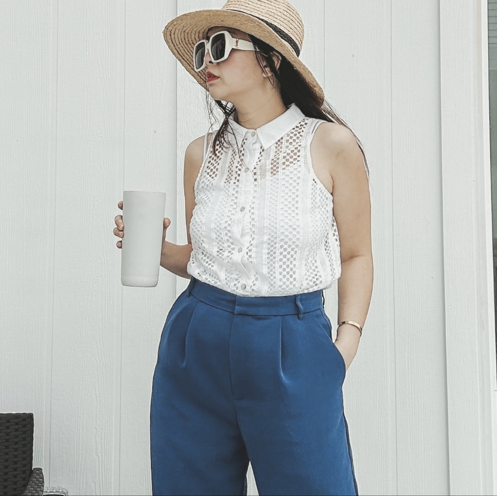 Zara white top